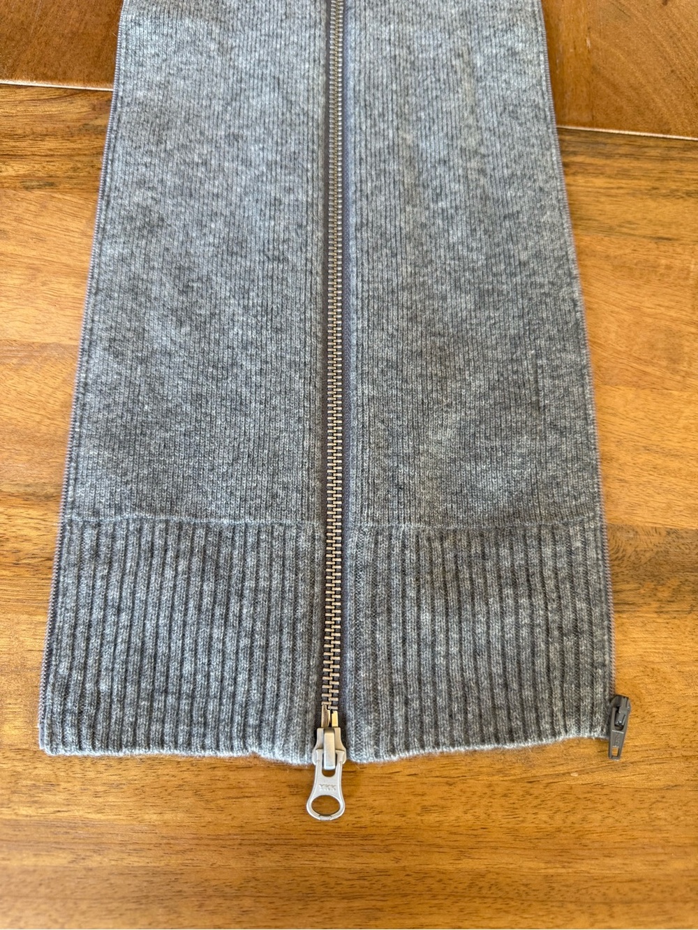 Quince 100% Mongolian Cashmere Ribbed Collar Blazer Insert/Dickey - Picture 5 of 8
